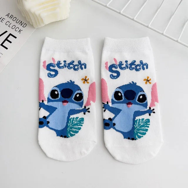 Stitch Meias de tornozelo de algodão